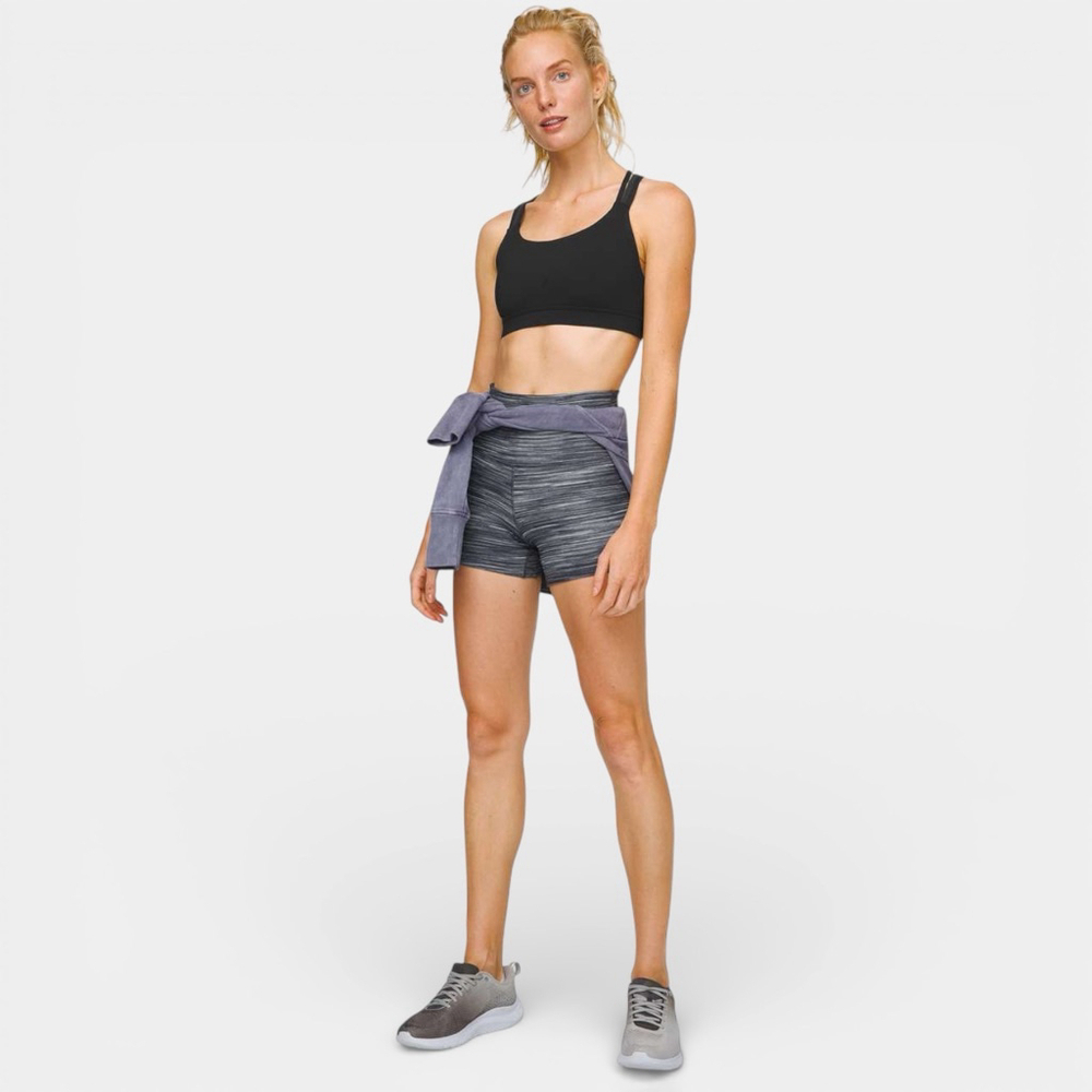 LULULEMON Energy Bra Strappy Black Sports Bra, Size 8